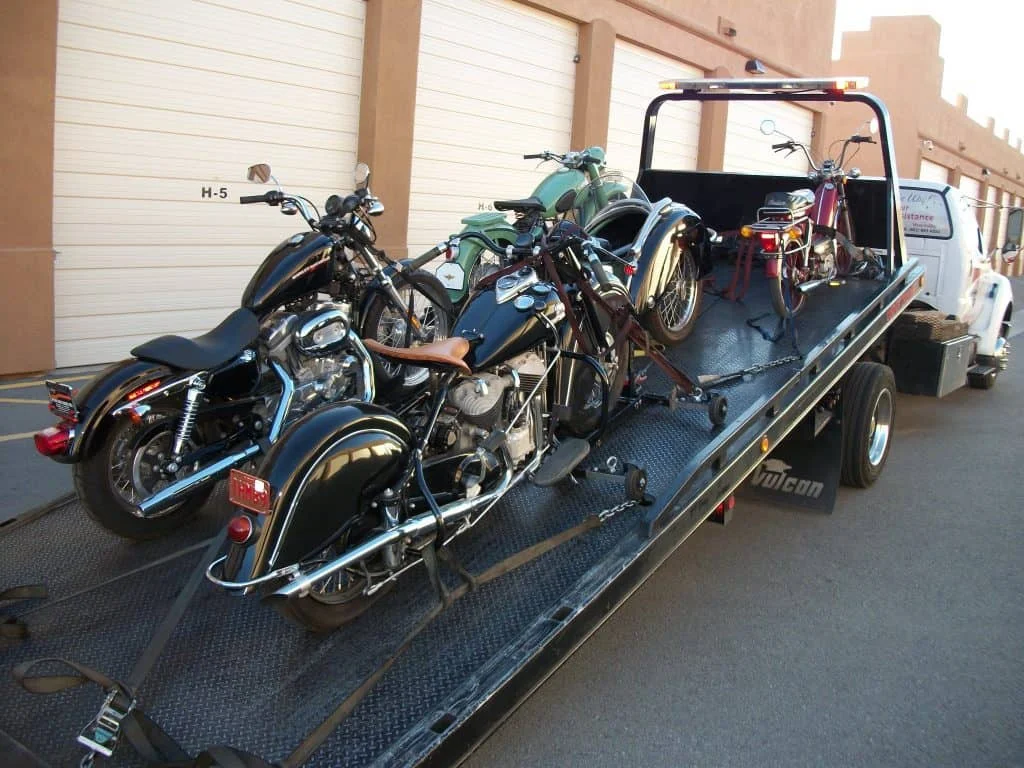 motorcycle shipping in an enclosed trailer