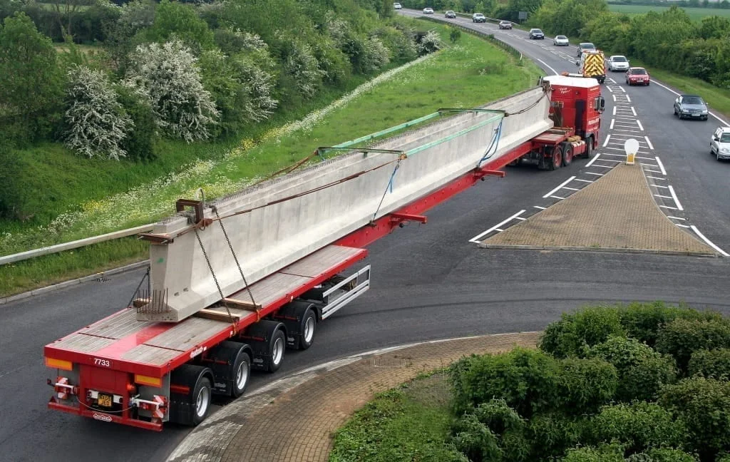 heavy haul shipping stretch trailer